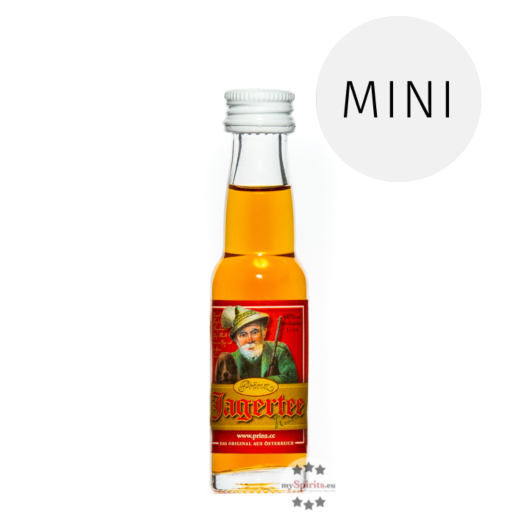 Prinz: Jagertee Kräuter Mini / 40 % Vol. / 0,02 Liter-Flasche