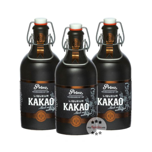 3 x Prinz Nobilant Kakao Liqueur / 37,7 % Vol. / 3 x 0,5 Liter-Flasche 