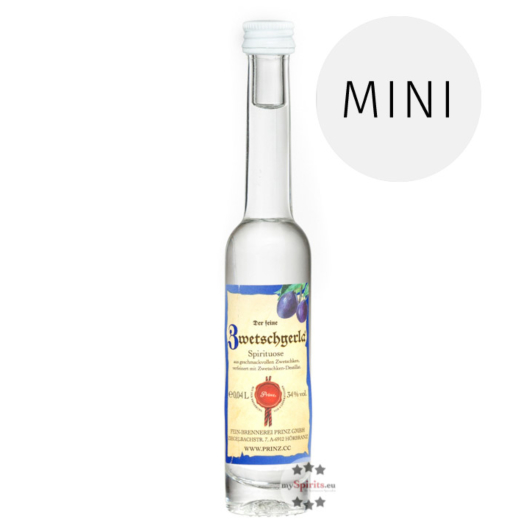 Prinz: Zwetschgerla Miniatur / 34 % Vol. / 0,04 Liter-Flasche