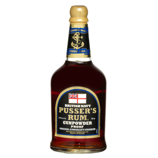 Pusser's British Navy Rum Gunpowder Proof Black Label / 54,5 % Vol. / 0,7 Liter-Flasche