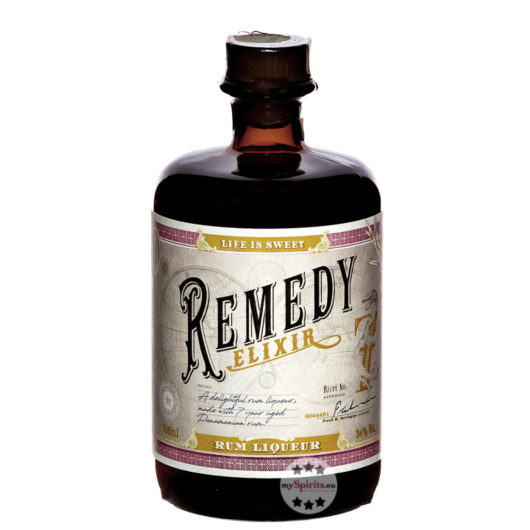 Remedy Elixir Likör mit Rum / 34 % Vol. / 0,7 Liter-Flasche