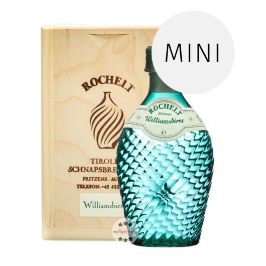 Rochelt: Williamsbirne Edelbrand Miniatur / 50 % Vol. / 0,04 Liter-Flasche inkl. 1,00 € Pfand