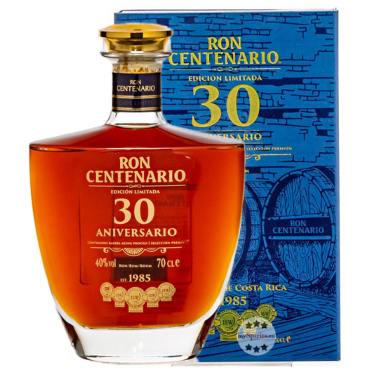 Ron Centenario 30 Aniversario Edición Limitada Rum / 40 % Vol. / 0,7 Liter-Flasche in Geschenkverpackung