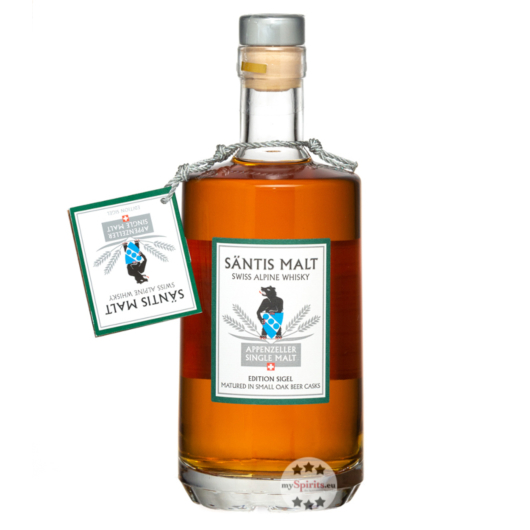 Säntis Malt Edition Sigel Swiss Alpine Whisky / 40 % Vol. / 0,5 Liter-Flasche