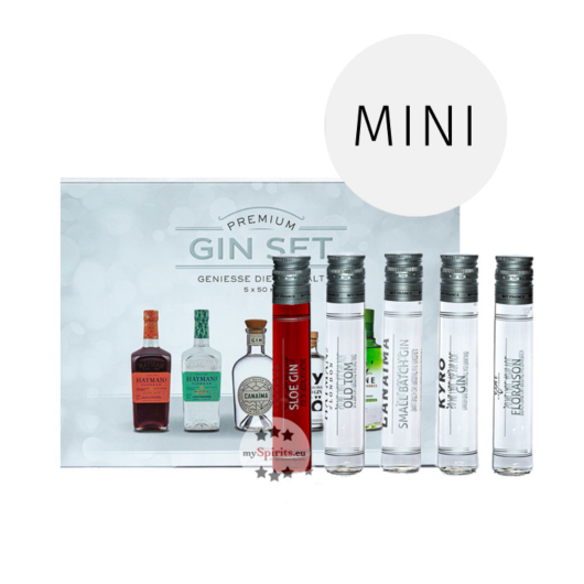 Sierra Madre Premium Gin Set Miniaturen-Probierset / 23 - 41 % Vol. / 5 x 0,05 Liter in Geschenkbox