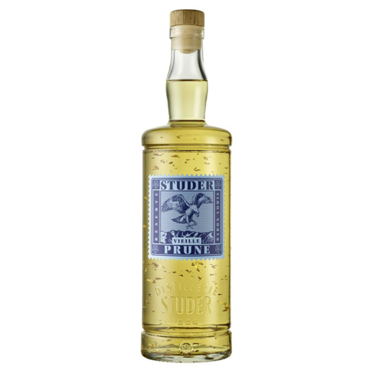 Studer Vieille Prune Réserve Baron Louis mit Goldflitter / 42 % vol / 0,7 Liter-Flasche