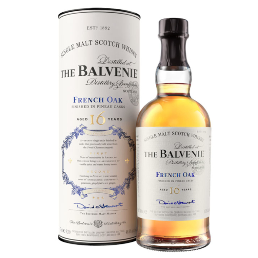 The Balvenie: 16 Years French Oak Single Malt Scotch Whisky / 47,6 % vol / 0,7 Liter-Flasche in GP