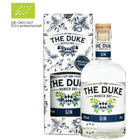 The Duke Munich Dry Gin Bio Handcrafted in Bavaria / 45 % vol. / 0,7 Liter-Flasche