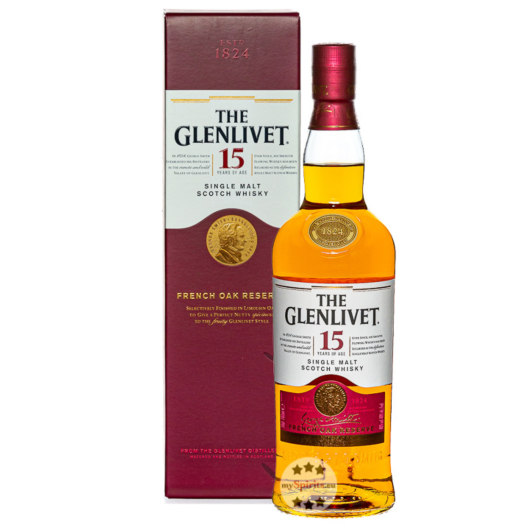 The Glenlivet 15 Years Single Malt Scotch Whisky / 40 % Vol. / 0,7 Liter-Flasche in Geschenkbox