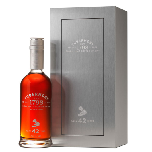 Tobermory 42 Jahre Single Malt Scotch Whisky / 47,7 % Vol. / 0,7 Liter-Flasche in Geschenkschatulle