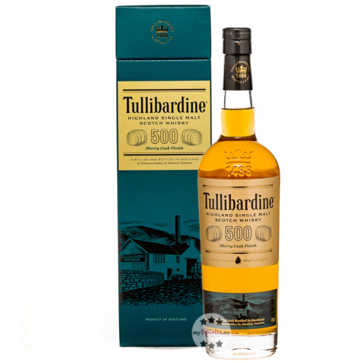 Tullibardine 500 Sherry Cask Finish Highland Single Malt Whisky / 43 % Vol. / 0,7 Liter-Flasche in Geschenkbox