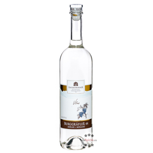 Unterthurner Grappa Burggräfler 44 Meran Vitae / 44 % vol. / 0,7 Liter-Flasche