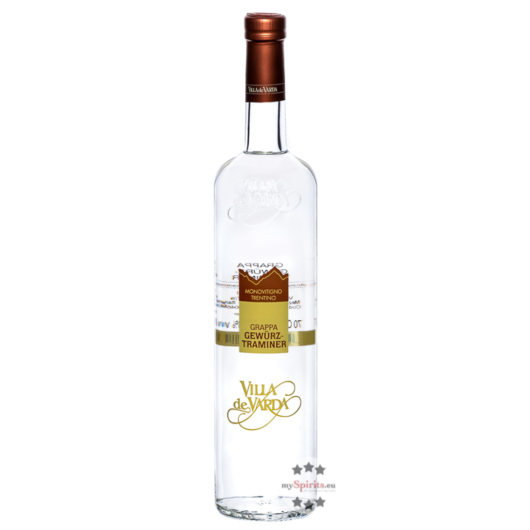 Villa de Varda Grappa Gewürztraminer (Traminer) Monovitigno / 40 % Vol. / 0,7 Liter-Flasche 