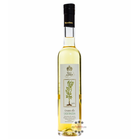 Villa de Varda Grappa Alla Liquirizia, Grappa mit Süßholz / 40 % Vol. / 0,5 Liter-Flasche