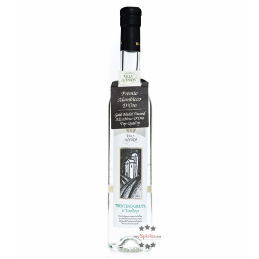 Villa de Varda Grappa Teroldego Mezzolitro / 40% Vol. / 0,5 Liter-Flasche