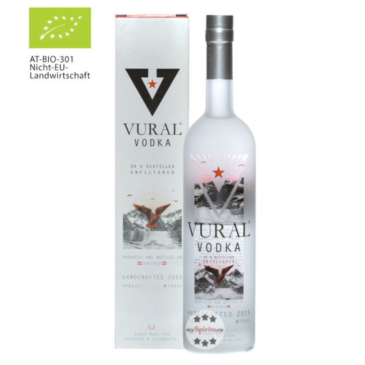 Vural Vodka Bio / 40 % Vol. / 0,7 Liter-Flasche in Geschenkschachtel