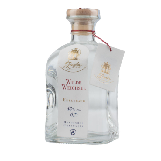 Ziegler Wilde Weichsel: Obst Edelbrand aus wilder Sauerkirsche / 43 % vol. / 0,7 Liter-Flasche