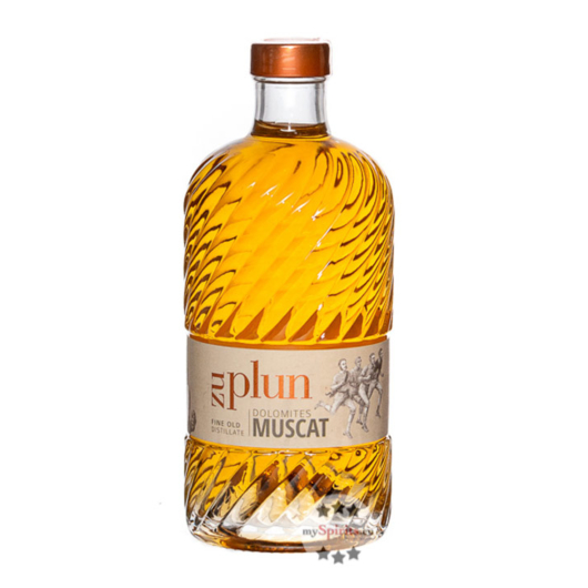 Zu Plun: Grappa Dolomites Muscat Fine Old Distillate / 45 % Vol. / 0,5 Liter-Flasche