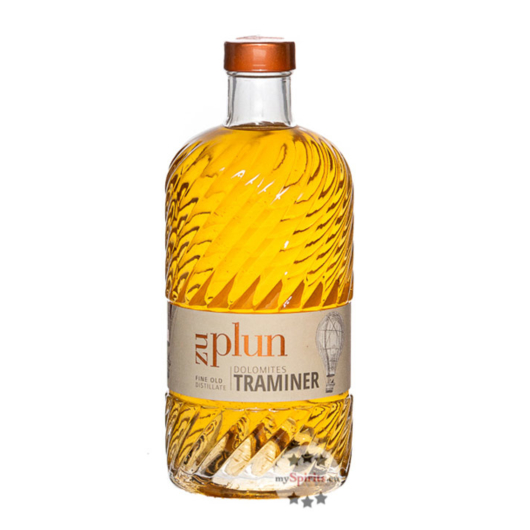 Zu Plun: Grappa Dolomites Traminer Fine Old Distillate / 45 % Vol. / 0,5 Liter-Flasche