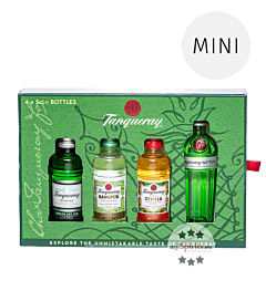 Tanqueray Exploration Pack Gin-Probierset / 41,3 - 47,3 % Vol. / 4 x 0,05 Liter-Flasche (PET+Glas) in Geschenkbox