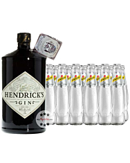 Hendrick’s Gin (44 % vol. / 1,0 Liter) & 12 x Schweppes Dry Tonic Water (0,2 Liter) inkl. 1,20 € Pfand