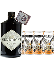 Gin Tonic Set: Hendrick’s Gin (44 % Vol. / 0,7 Liter) + 8 x 1724 Tonic Water (0,2 Liter) inkl. 2,00 € Pfand