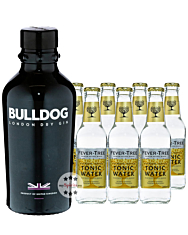 Bulldog Gin (40 % Vol. 0,7 L) & 7 x Fever-Tree Indian Tonic Water (0,2 L) inkl. 1,05 € Pfand