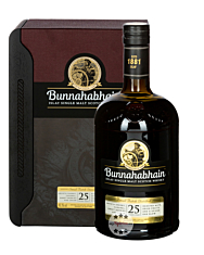 Bunnahabhain 25 Jahre Islay Single Malt Scotch Whisky /  46,3 % Vol. / 0,7 Liter-Flasche in Geschenkschatulle