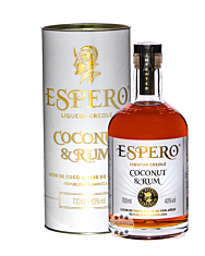 Ron Espero: Creole Coconut & Rum Liqueur Creole / 40 % Vol. / 0,7 Liter-Flasche in Geschenkdose