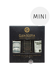 Glen Scotia Whisky Miniaturen-Probierset / 46 % - 54,2 % Vol. / 3 x 0,05 Liter-Flasche in Deko-Box