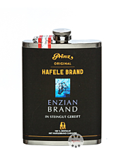 Prinz Flachmann Hafele Enzian / 45 % Vol. / 0,2 Liter-Flasche aus Edelstahl