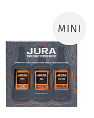 Jura Whisky Probierset Journey, Seven Wood, 10 Jahre / 40 – 42 % Vol. / 3 x 0,05 Liter-Flasche in Deko-Box