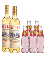 Lillet Wild Berry Set: 2 x Lillet Blanc (17 % Vol., 0,75 L) + 5 x Schweppes Wild Berry (0,2 L, inkl. Pfand)