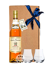 Geschenk-Set: Louis Bouron Prestige (40 % Vol. / 0,7 L) + 2 x mySpirits Nosingglas in Geschenkbox