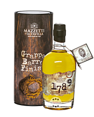 Mazzetti 1789 Grappa di Barolo Bourbon Cask Finish / 43 % Vol. / 0,5 Liter-Flasche in Geschenkdose