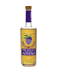 Grappa Nonino: Prunella Mandorlata Nonino - Pflaumenlikör / 33 % vol. / 0,7 Liter-Flasche im Geschenk-Karton