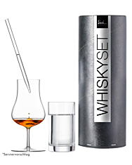 Eisch Whisky-Geschenkset Malt-Whisky mit Malt-Whiskyglas, Wasserglas & Pipette in Geschenkdose