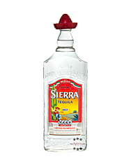 Sierra Tequila Silver / 38 % Vol. / 1,0 Liter-Flasche mit rotem Hut