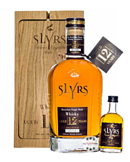 Slyrs 12 Jahre Single Malt Whisky Special Edition: 0,7 L + 0,05 L in Holzblock / 43 % Vol. / 0,7 & 0,05 Liter-Flaschen in Premiumverpackung