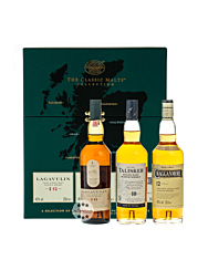 Classic Malts: Whisky Collection Strong (Lagavulin, Talisker, Cragganmore) / 40 & 43 & 45,8 % Vol. / 3 x 0,2 L in grüner Geschenkbox