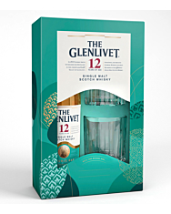 The Glenlivet 12 Jahre Whisky Geschenkset mit 2 Gläsern / 40 % Vol. / 0,7 Liter-Flasche in Geschenkbox