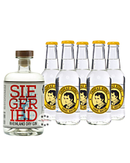 Siegfried Rheinland Dry Gin (41 % Vol., 0,5 L) & 5 x Thomas Henry Tonic Water (0,2 L)