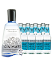 Set: Gin Mare (42,7 % Vol. / 0,7 L) + 8 x Fever-Tree Mediterranean Tonic Water (0,2 L) inkl. 1,20 € Pfand