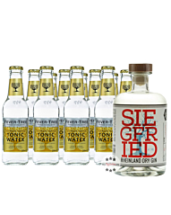 Siegfried Rheinland Dry Gin (41% Vol., 0,5 L) & 11 x Fever-Tree Premium Indian Tonic Water (0,2 L) inkl. 1,65 € Pfand