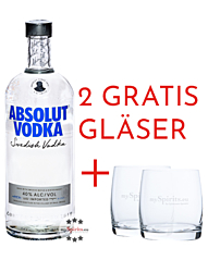 Absolut Vodka / 40 % Vol. / 1,0 Liter-Flasche + gratis 2 mySpirits Tumbler ***TREUEAKTION