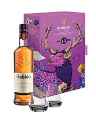 Glenfiddich 15 Jahre Single Malt Scotch Whisky Solera Reserve / 40 % vol. / 0,7 Liter-Flasche in Geschenkset