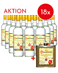 18x Prinz Hausschnaps / 34 % Vol. / 18 x 1,0l + gratis Prinz Flachmann Hausschnaps / 34 % Vol. / 0,2l ***TREUEAKTION