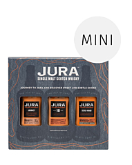 Jura Whisky Probierset Journey, Seven Wood, 10 Jahre / 40 – 42 % Vol. / 3 x 0,05 Liter-Flasche in Deko-Box