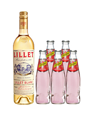 Lillet Wild Berry Set: 1 x Lillet Blanc (17 % Vol., 0,75 L) + 6 x Schweppes Wild Berry (0,2 L inkl. 0,60 € Pfand) 