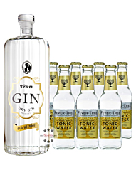 Löwen Dry Gin (40% Vol., 0,7 L) & 7 x Fever-Tree Indian Tonic Water (0,2 L) inkl. 1,05€ Pfand